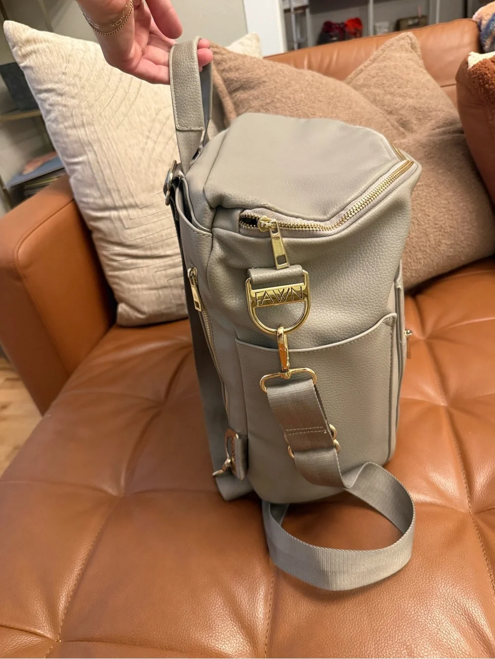 Fawn Designs Diaper Bag The Original in Blue/Grey